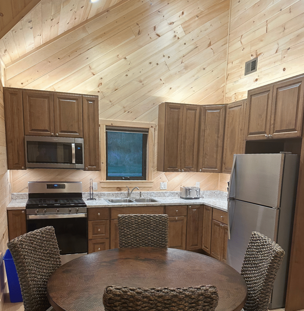 Kitchen luxury cabin high lake musky lodge boulder junction Wisconsin