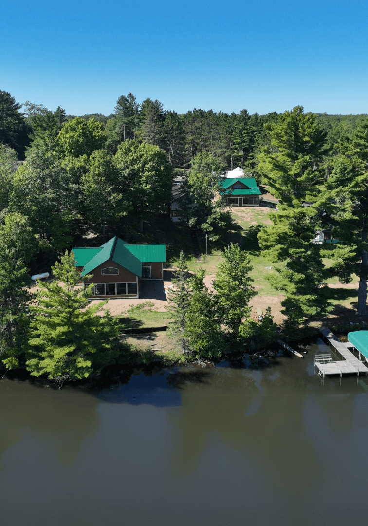 cabins on high lake Wisconsin boulder junction at musky lodge on high lake
